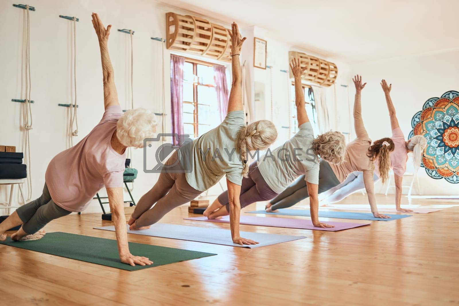 Group yoga class