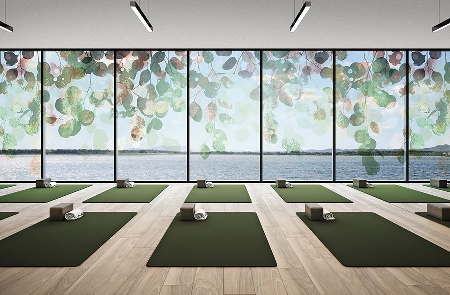 Yoga studio interior